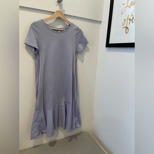 Uniqlo tshirt dress with cotton ruffle bottom in size S